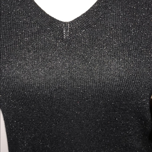 INC BLACK GLITTERY RACERBACK TOP - Picture 3 of 5